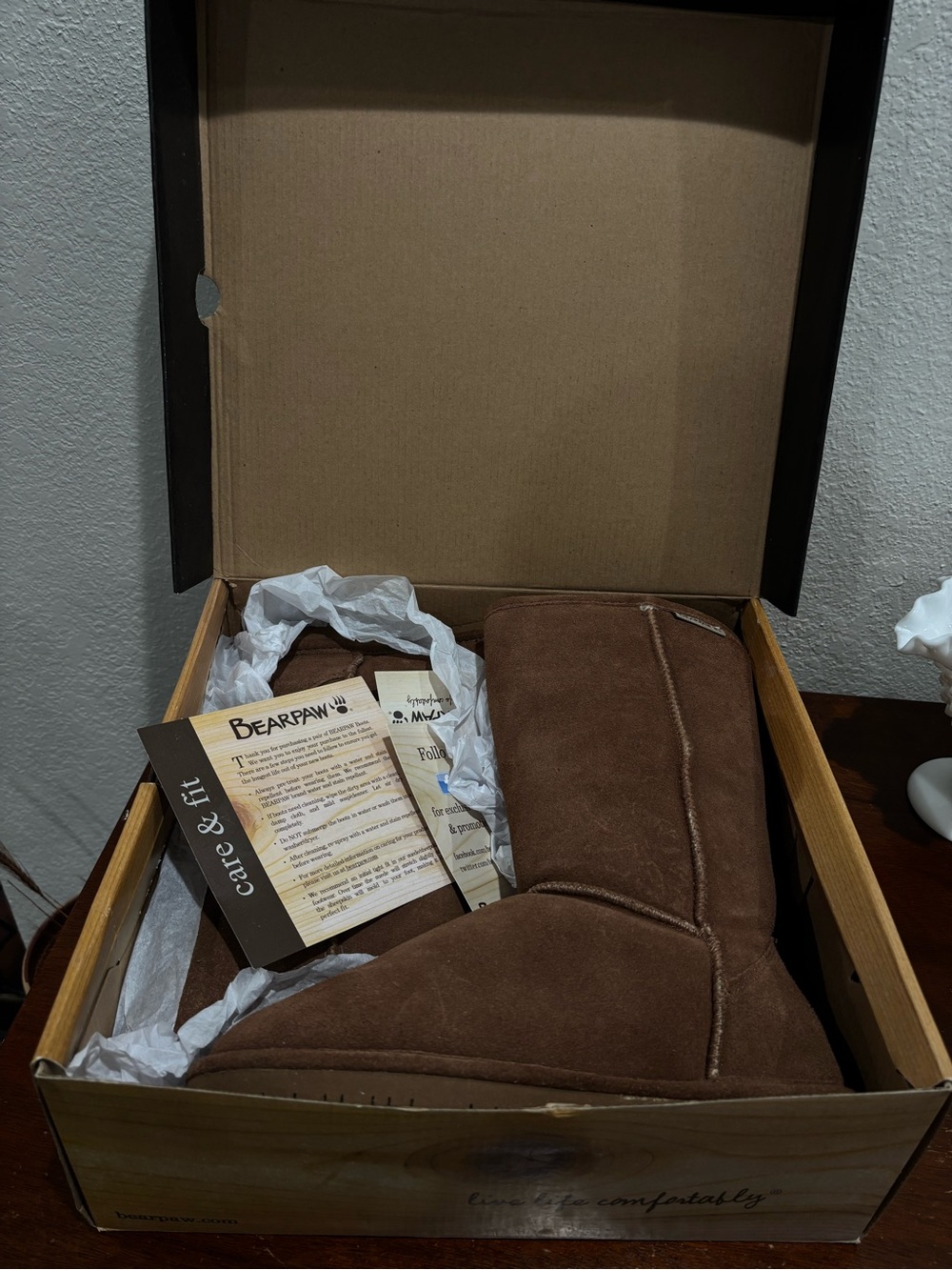 BearPaw Chestnut Brown Suede Mid-Calf Boot